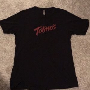 Black T-shirt w TOTINO’S logo